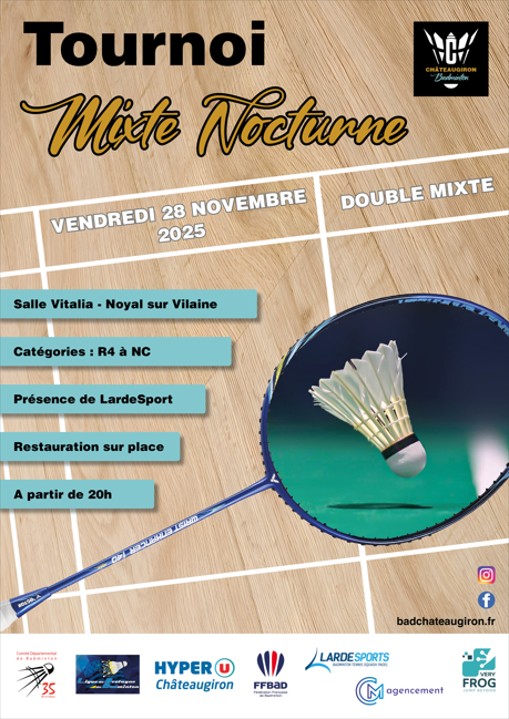 Tournoi Mixte Nocturne Châteaugiron